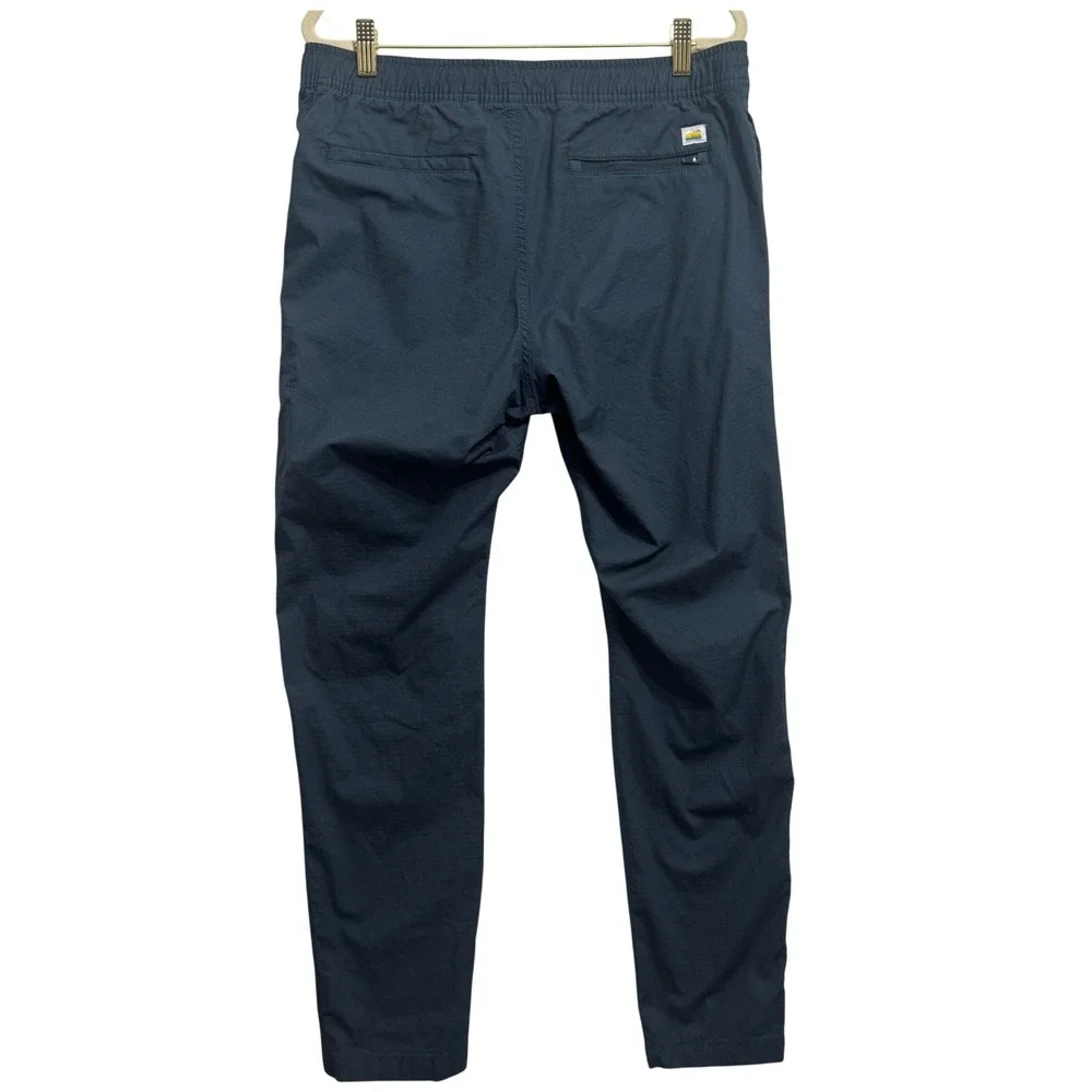 Vuori Ripstop Climber Pants Mens Medium Navy Blue Excellent Stretch Drawstring